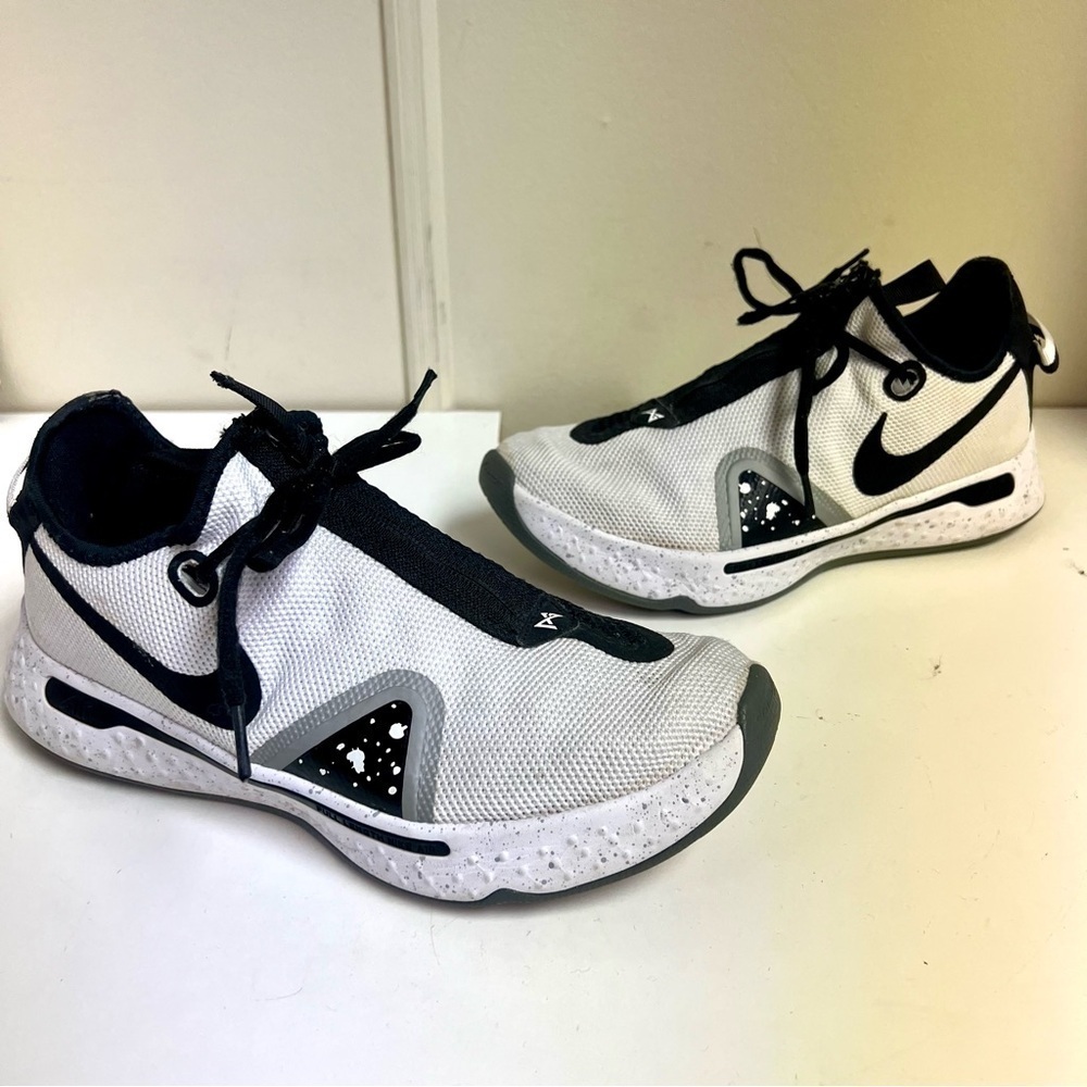 Nike Air Paul George Men’s Sneakers White Size 8M Zipper Top Athletic Shoes